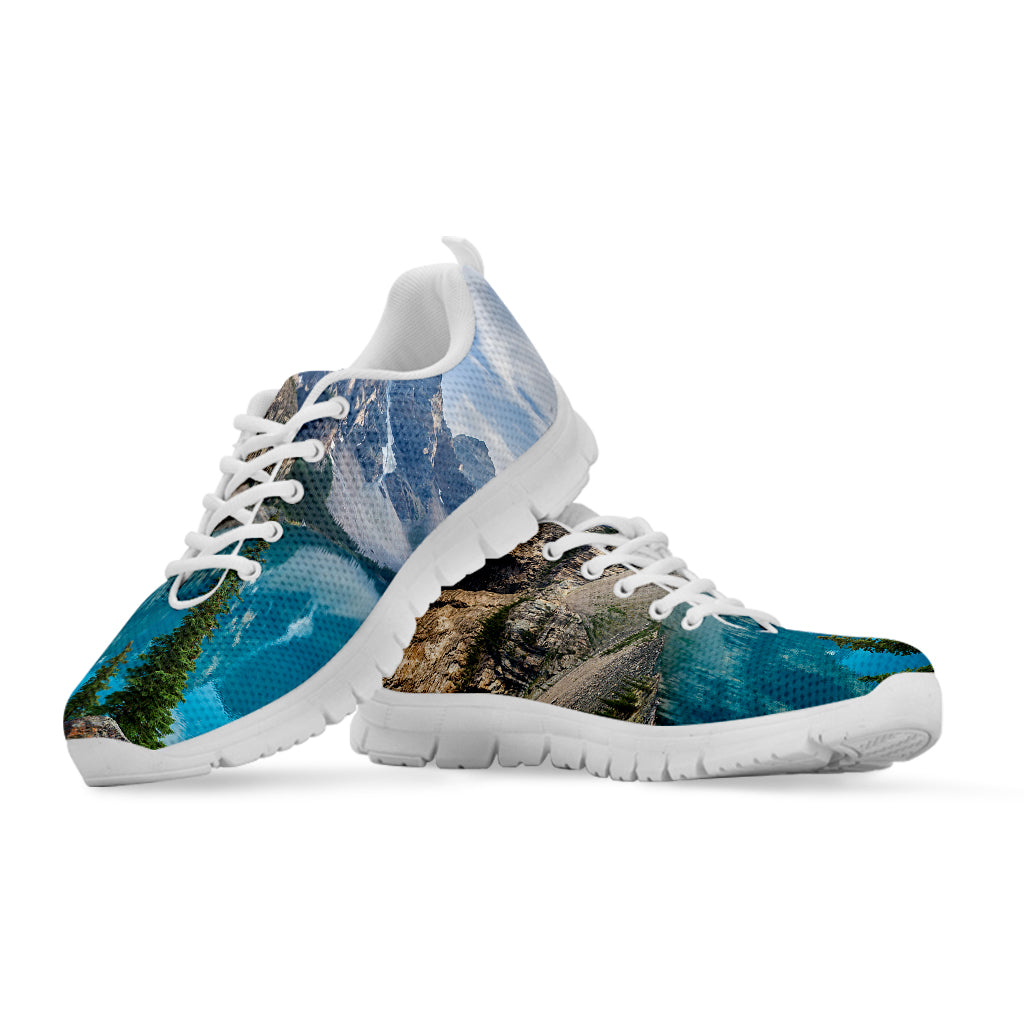 Rocky Mountain Print White Sneakers