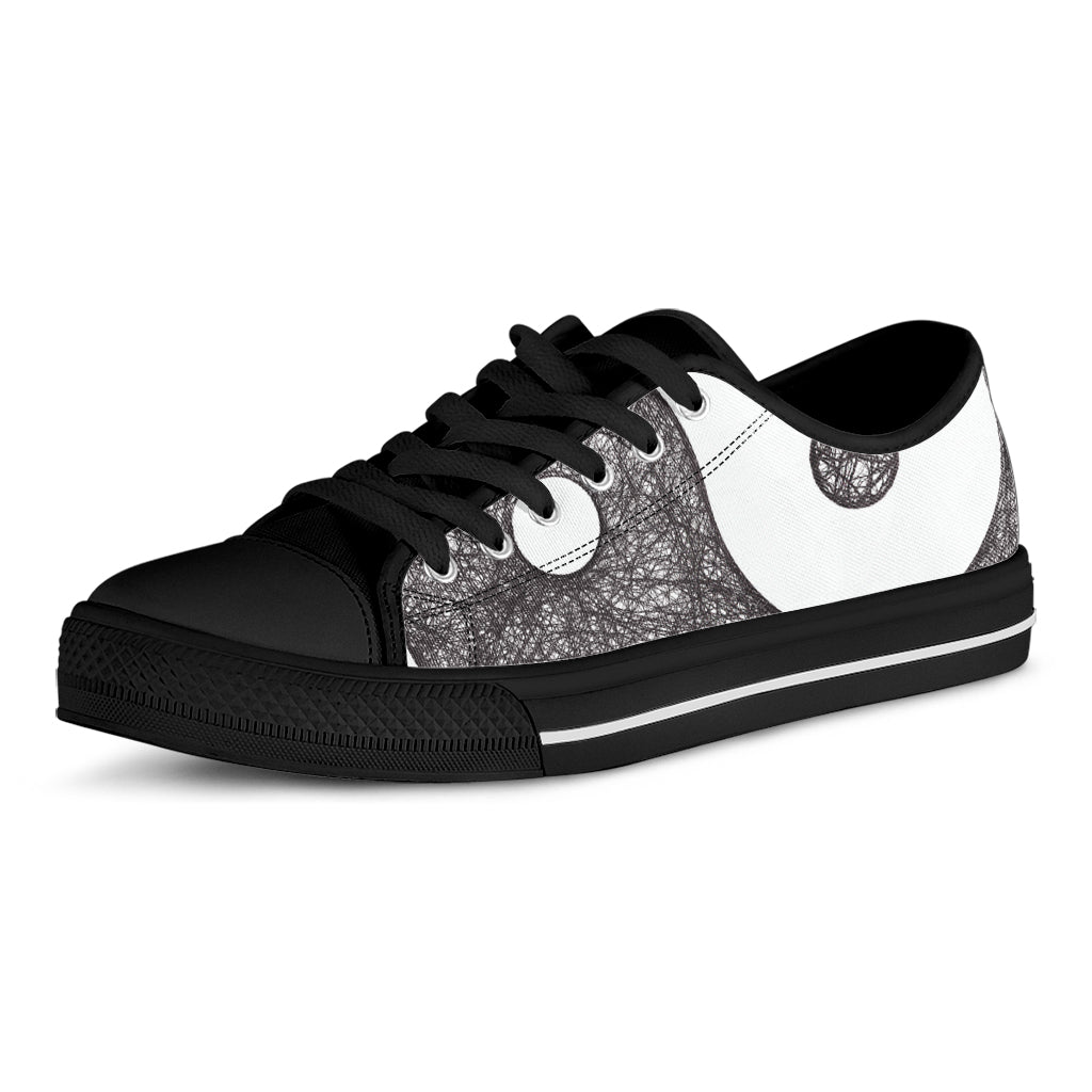 Roots Yin Yang Print Black Low Top Shoes