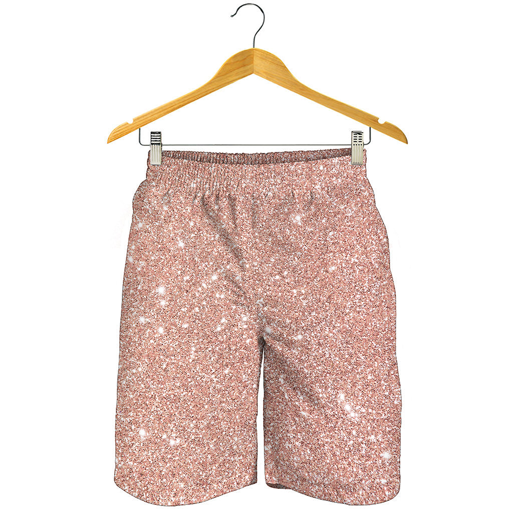 Rose Gold Glitter Artwork Print (NOT Real Glitter) Men's Shorts
