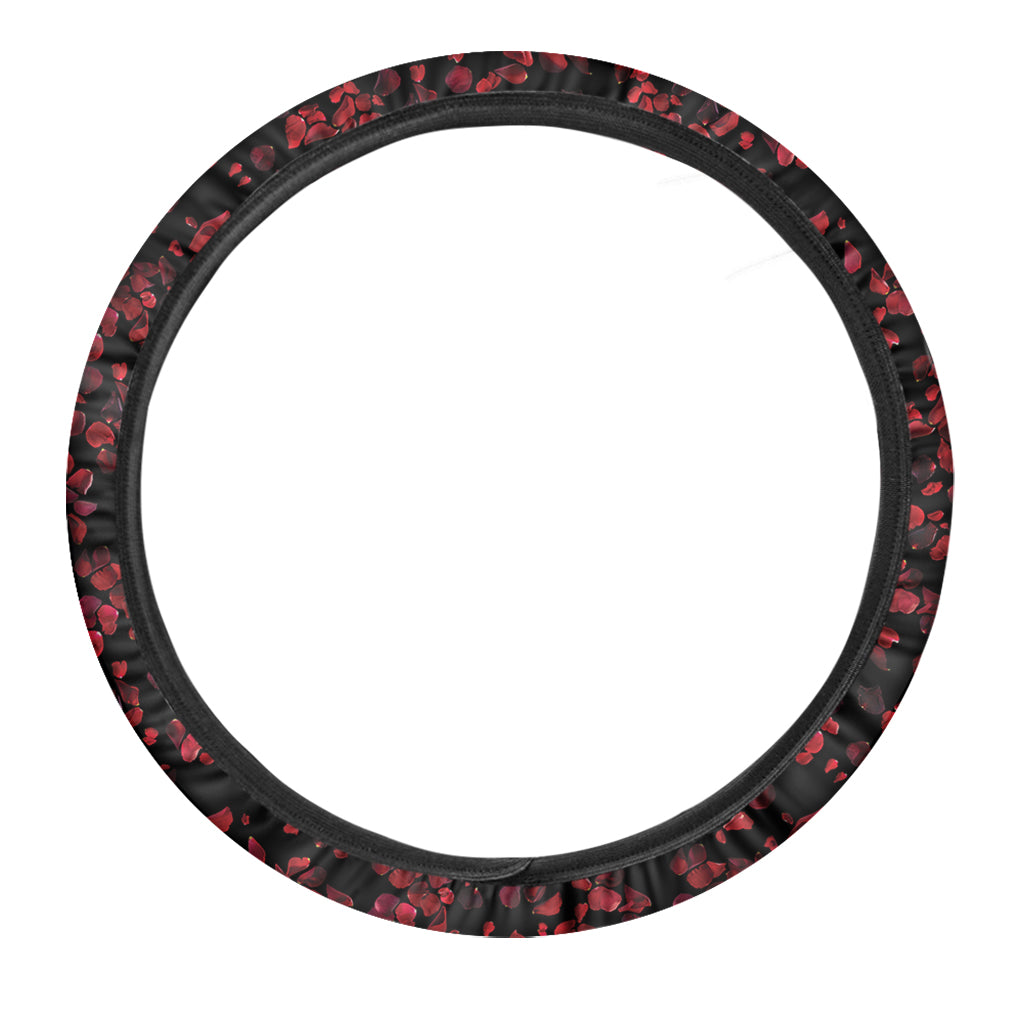 Rose Petals Pattern Print Car Steering Wheel Cover