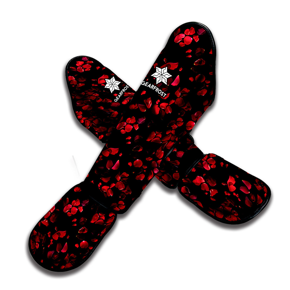 Rose Petals Pattern Print Muay Thai Shin Guard