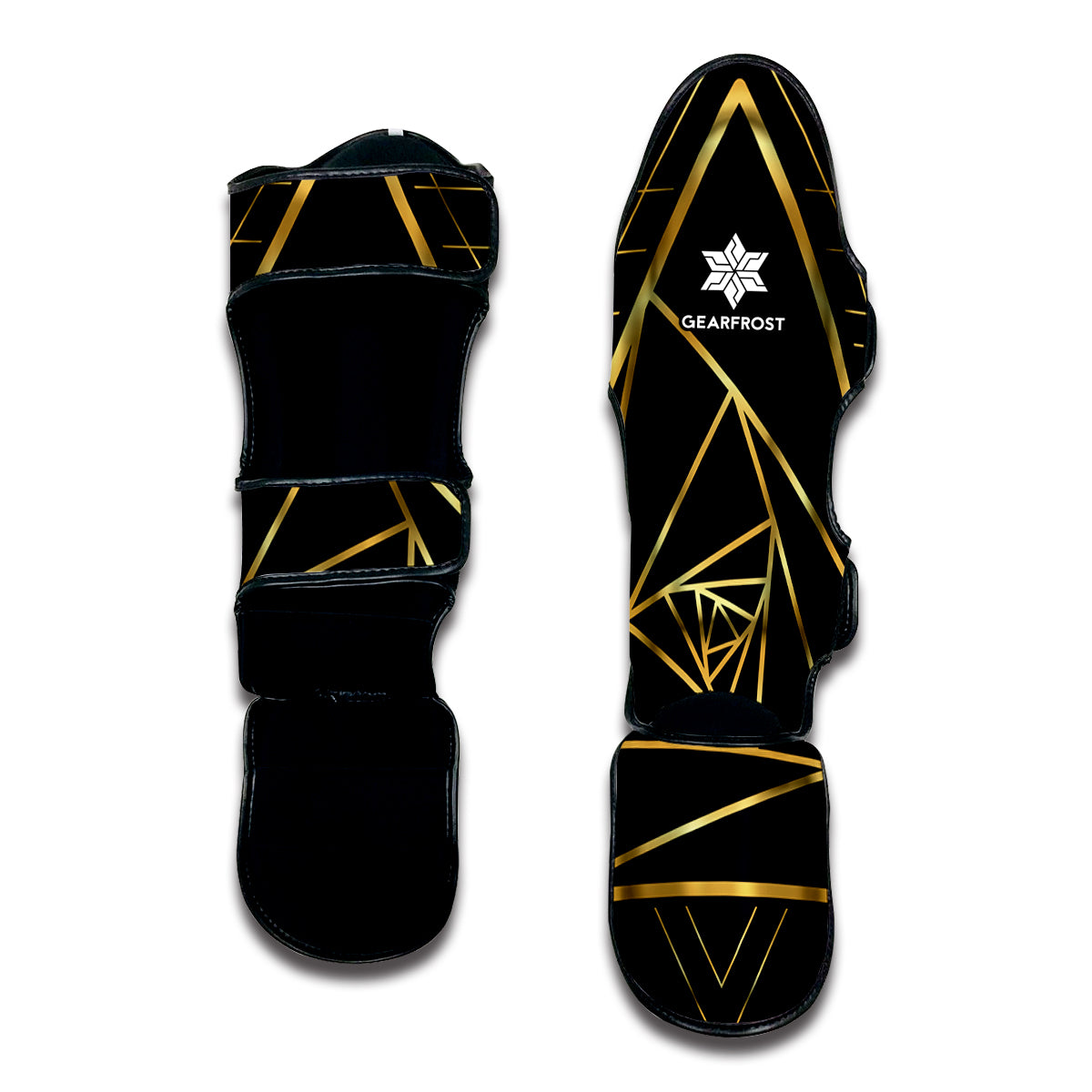 Kaleidoscope Sun Fire Print Muay Thai Shin Guards