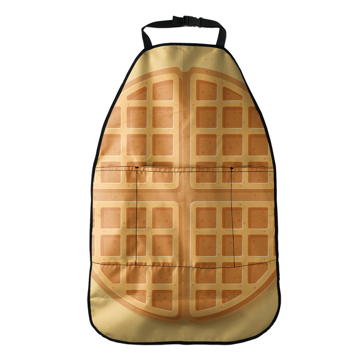 Round Waffle Print Car Seat Organizers