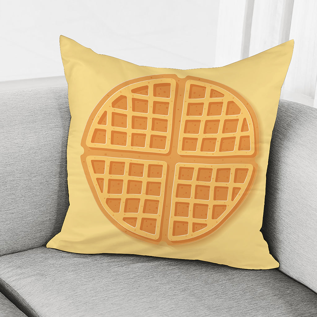 Round Waffle Print Pillow Cover