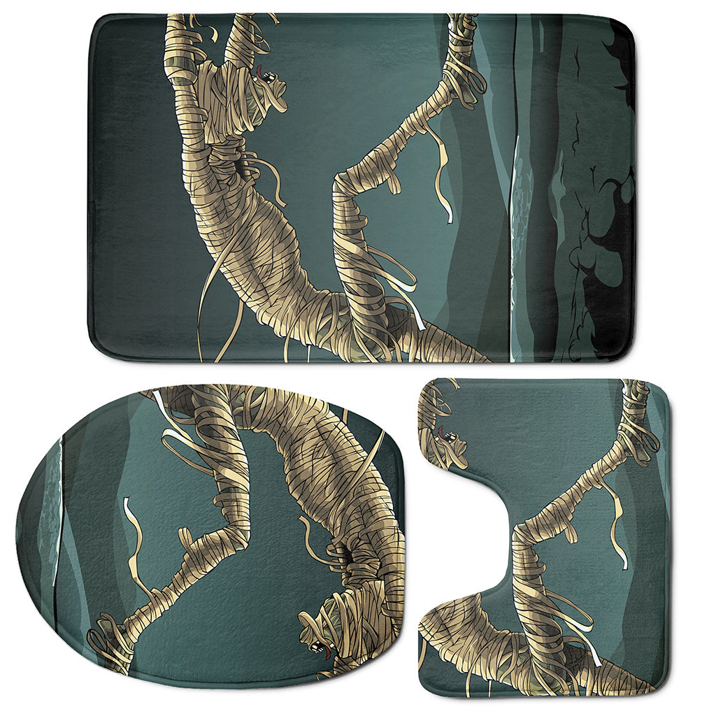 Running Mummy Print 3 Piece Bath Mat Set