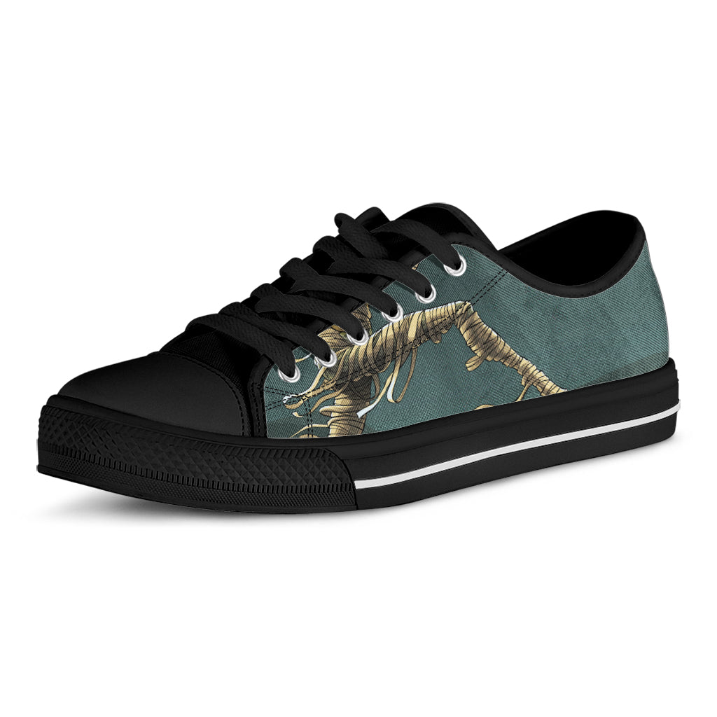 Running Mummy Print Black Low Top Shoes
