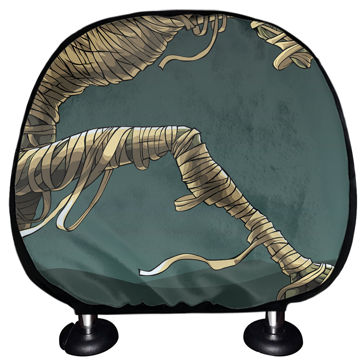 Running Mummy Print Car Headrest Covers