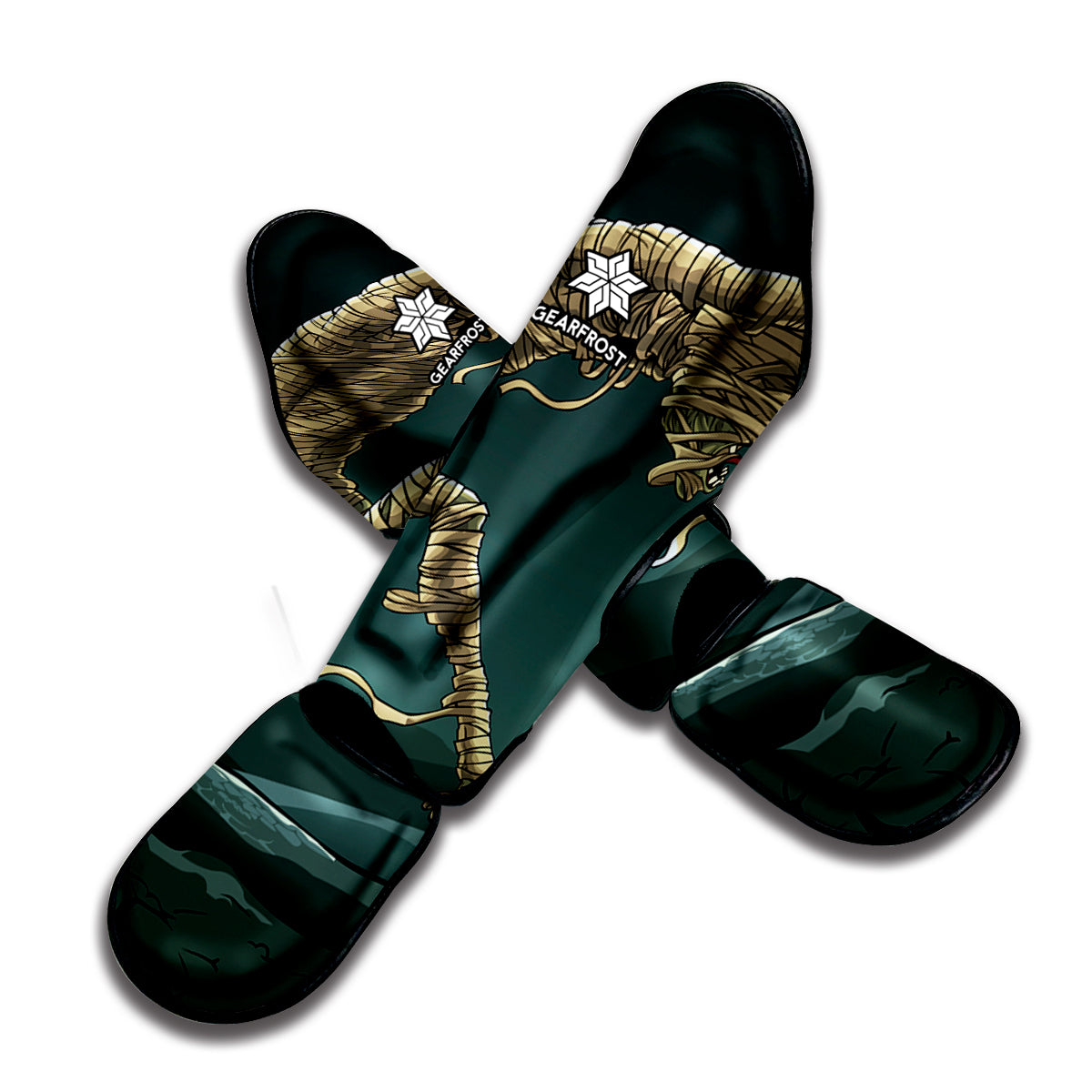 Running Mummy Print Muay Thai Shin Guard