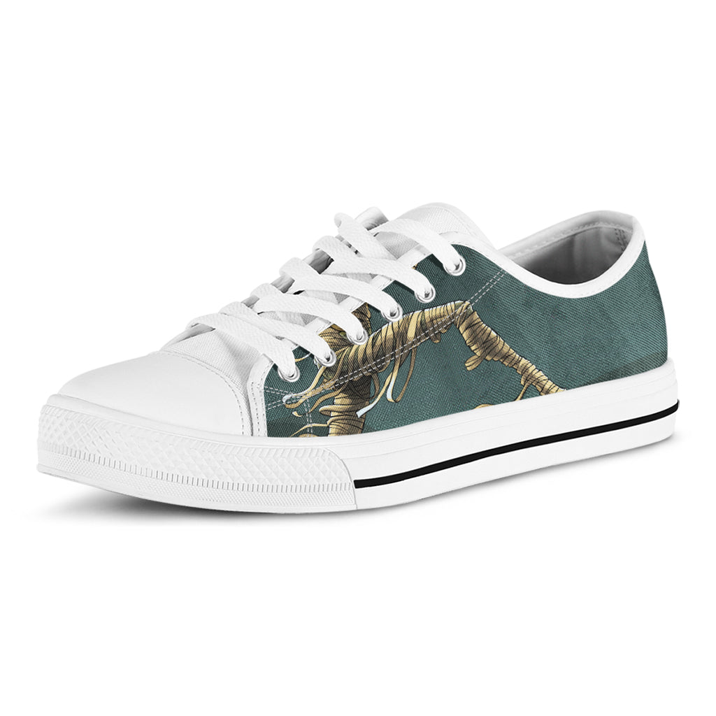 Running Mummy Print White Low Top Shoes