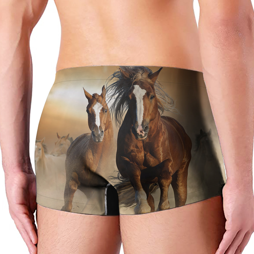 Running Wild Horses Print Men's Boxer Briefs