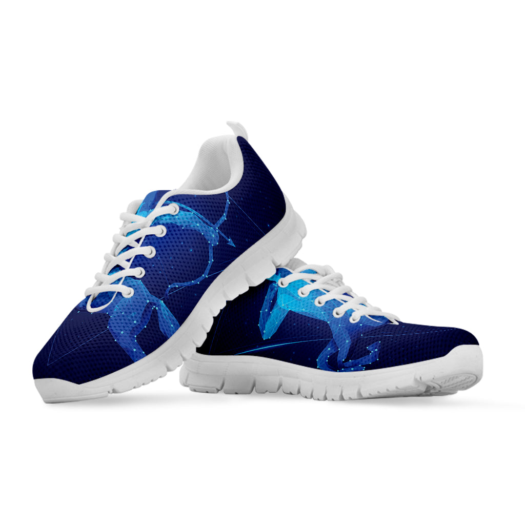 Sagittarius Horoscope Sign Print White Sneakers