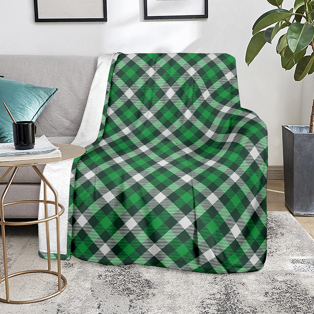 Saint Patrick's Day Plaid Pattern Print Blanket