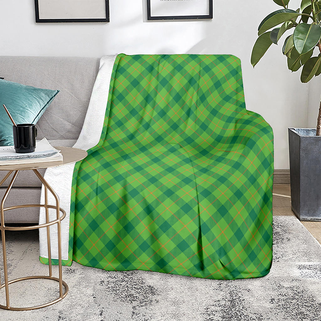 Saint Patrick's Day Scottish Plaid Print Blanket