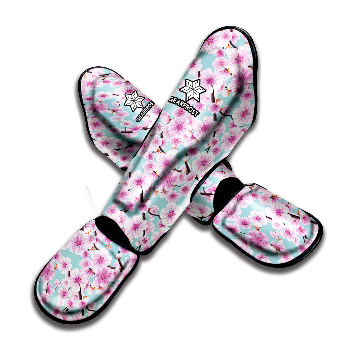 Sakura Cherry Blossom Pattern Print Muay Thai Shin Guard