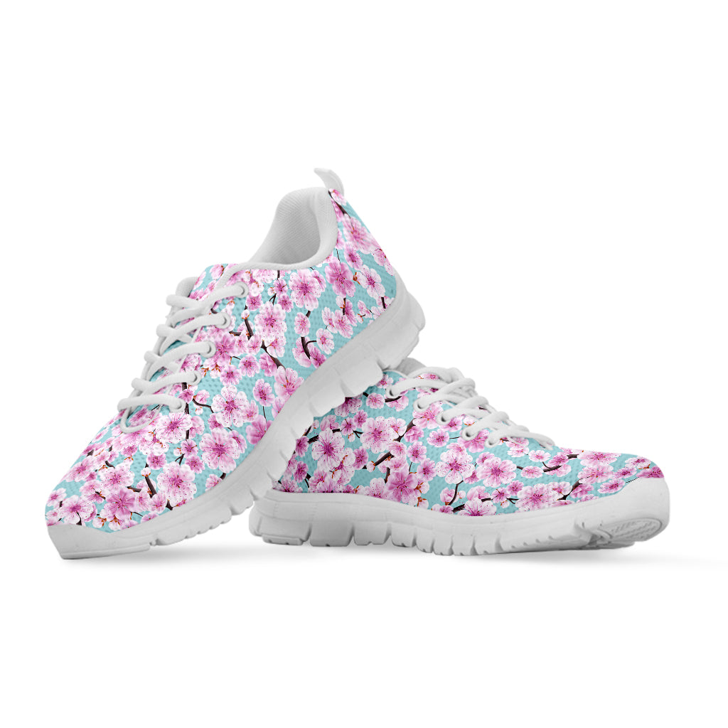 Sakura Cherry Blossom Pattern Print White Sneakers
