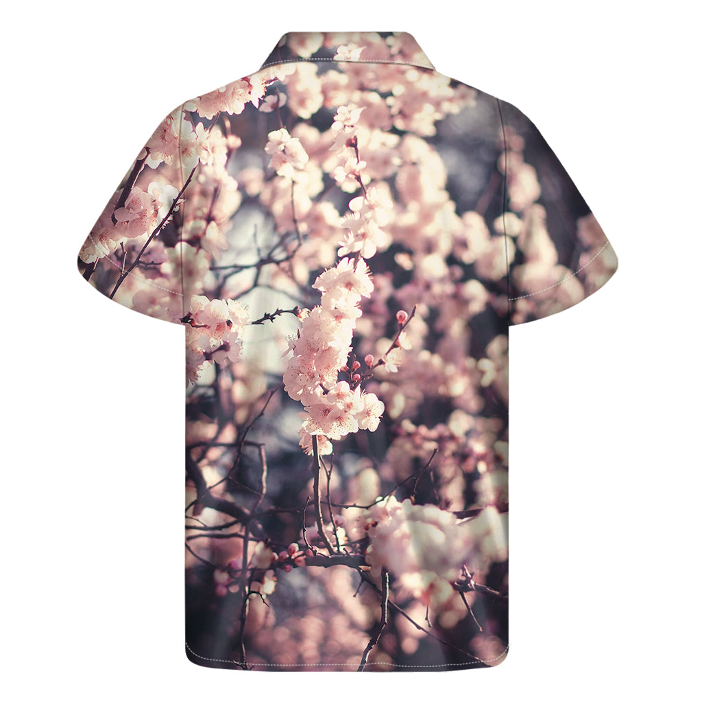 Sakura Cherry Blossom Print Men's Short Sleeve Shirt