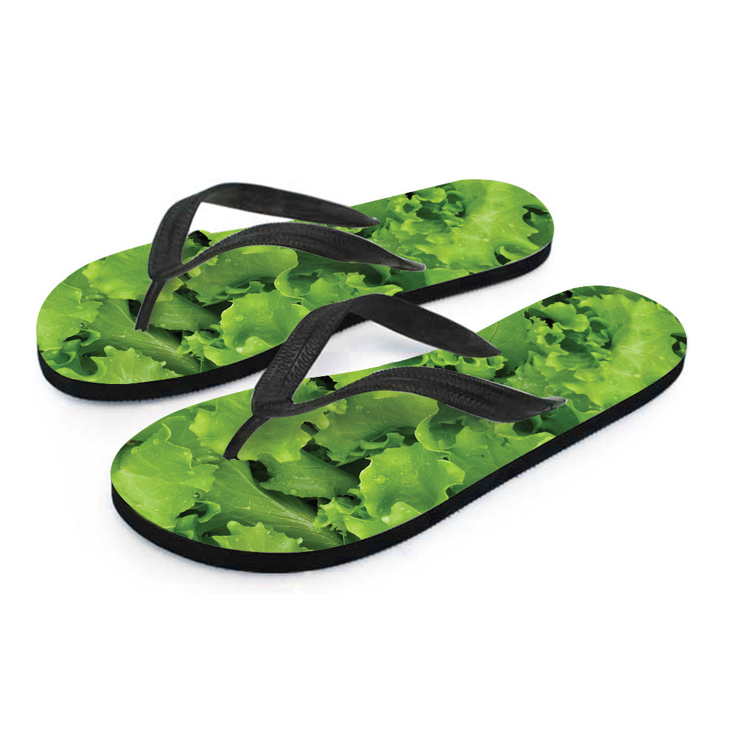 Salad Vegetable Print Flip Flops