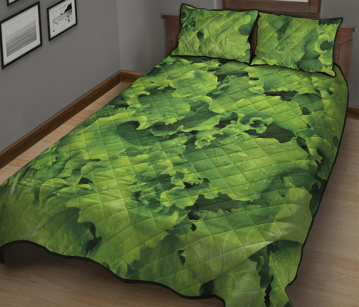 Salad Vegetable Print Quilt Bed Set