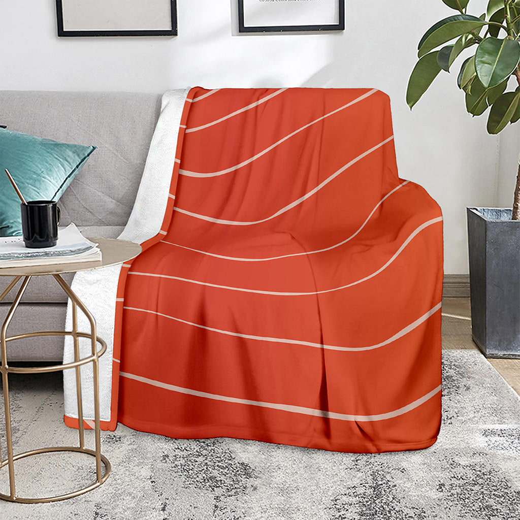 Salmon Artwork Print Blanket