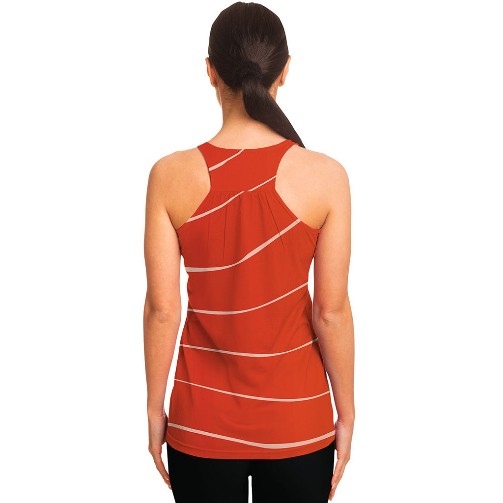 Salmon Artwork Print Women's Racerback Tank Top