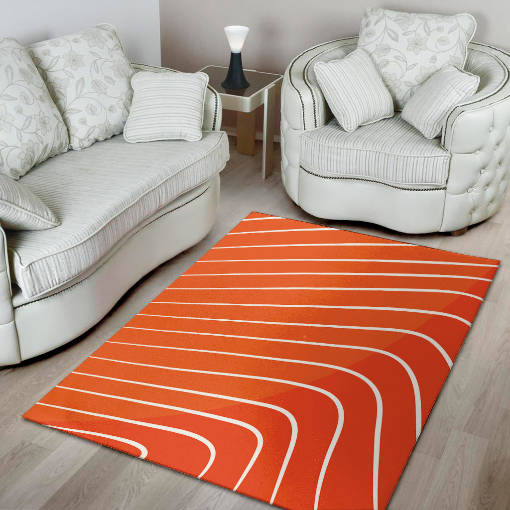 Salmon Print Area Rug
