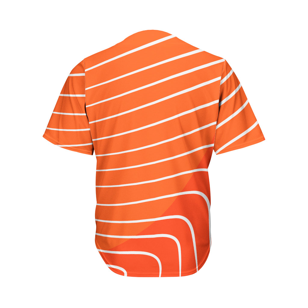 Salmon Print Men's Baseball Jersey