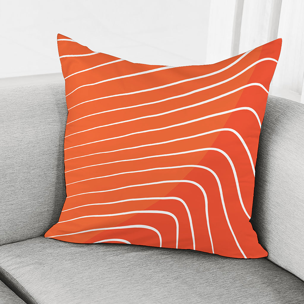 Salmon Print Pillow Cover