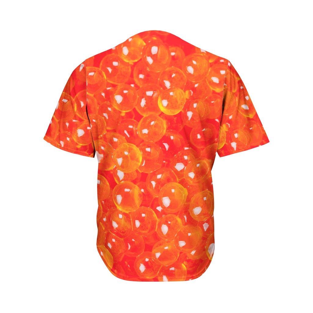 Salmon Roe Print Men's Baseball Jersey