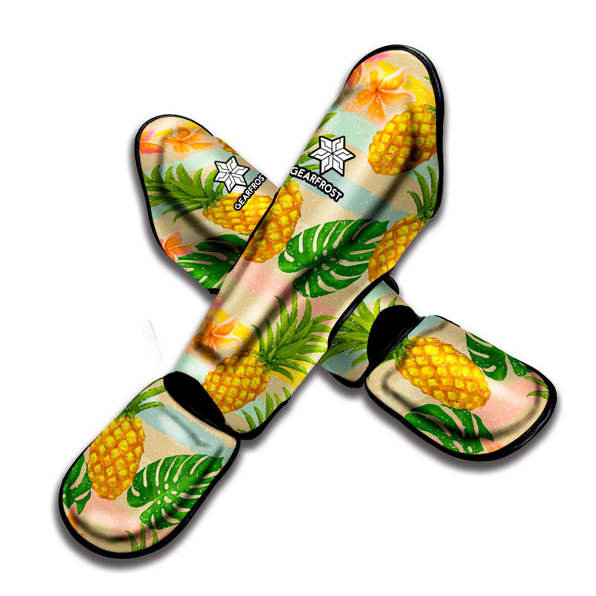 Sand Beach Pineapple Pattern Print Muay Thai Shin Guard