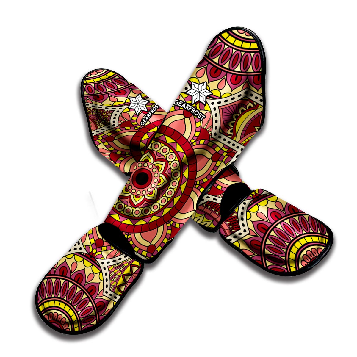Sangria Mandala Bohemian Pattern Print Muay Thai Shin Guard