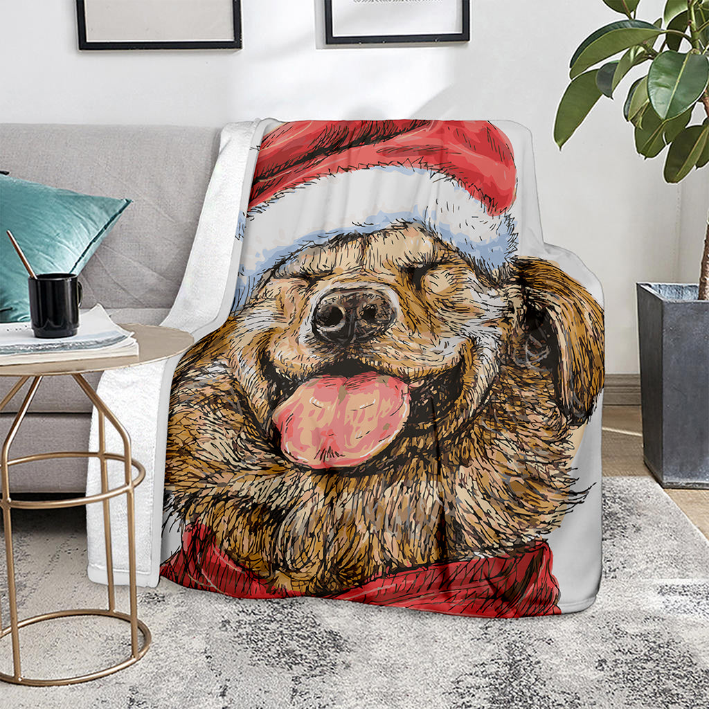 Santa Labrador Retriever Print Blanket