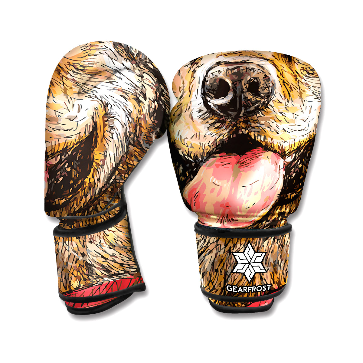 Santa Labrador Retriever Print Boxing Gloves