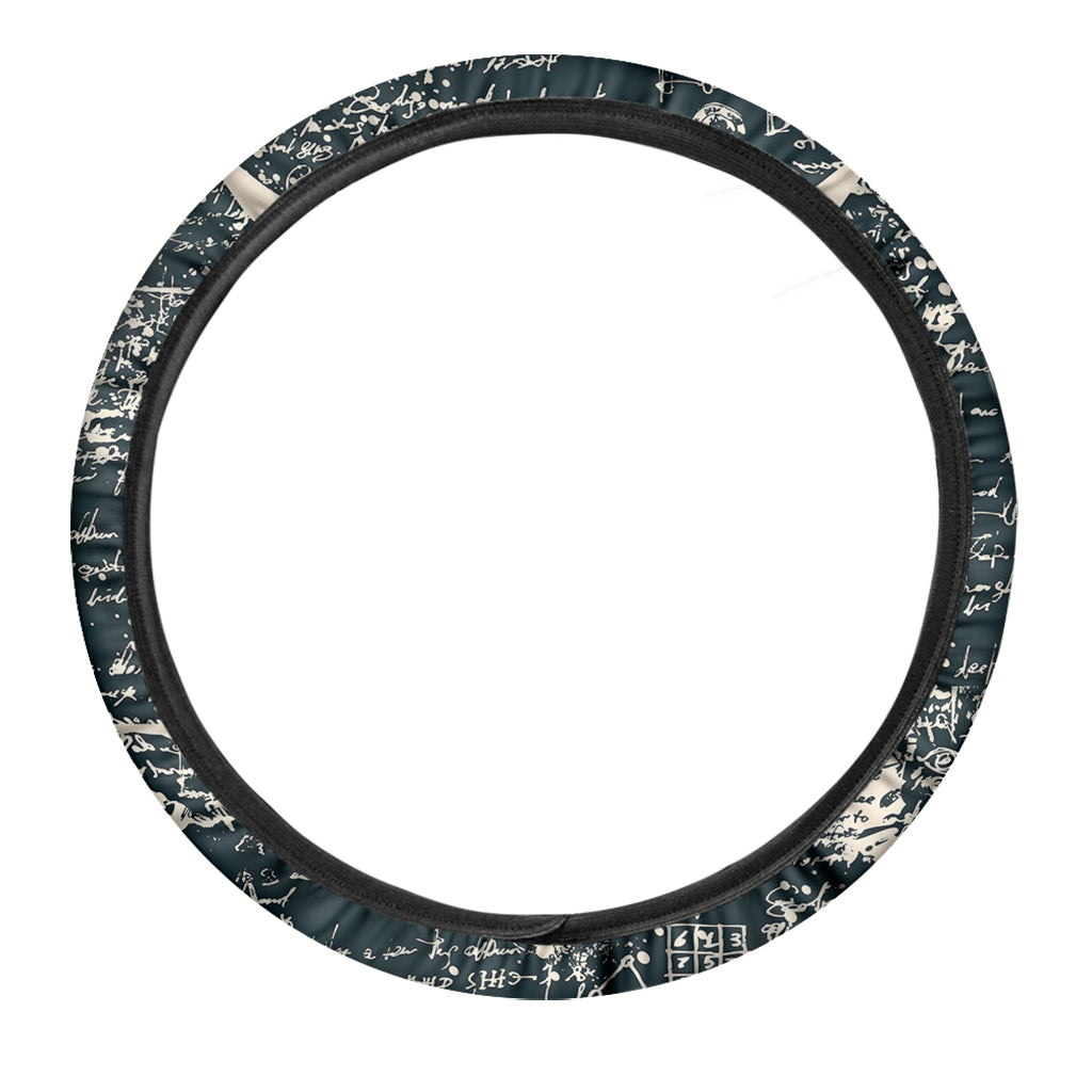 Satan Goat Skull Symbol Print Car Steering Wheel Cover