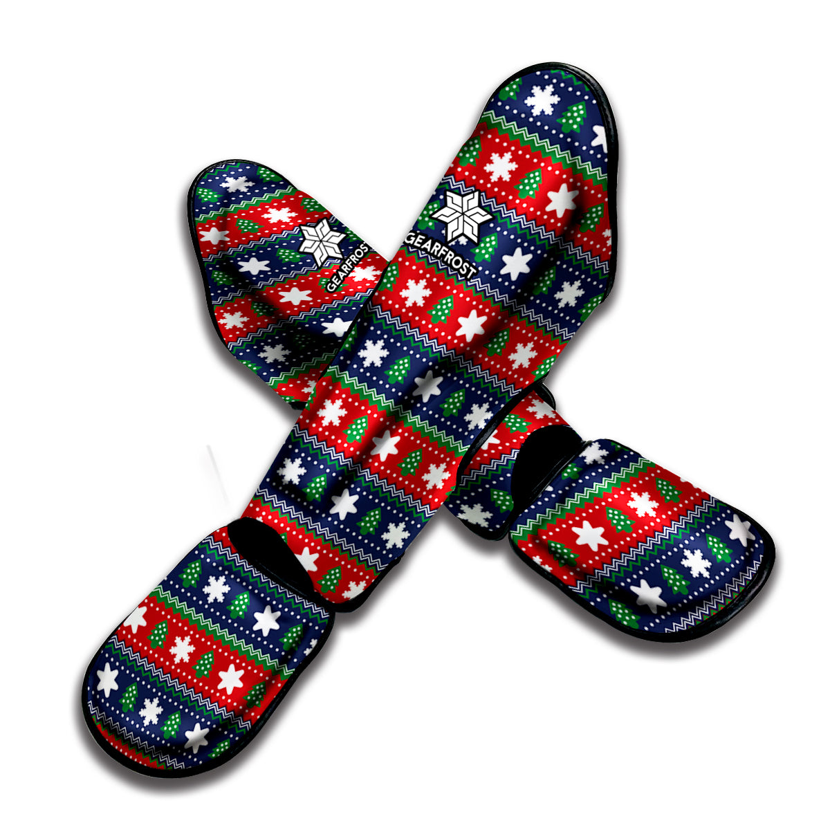 Scandinavian Christmas Pattern Print Muay Thai Shin Guard
