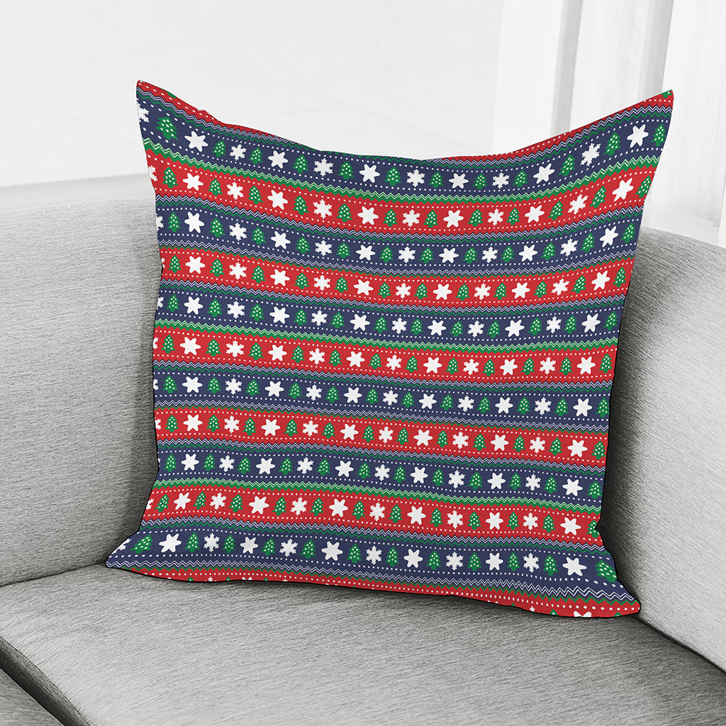 Scandinavian Christmas Pattern Print Pillow Cover