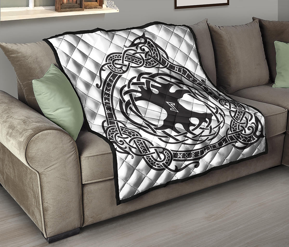 Scandinavian Yggdrasil Print Quilt