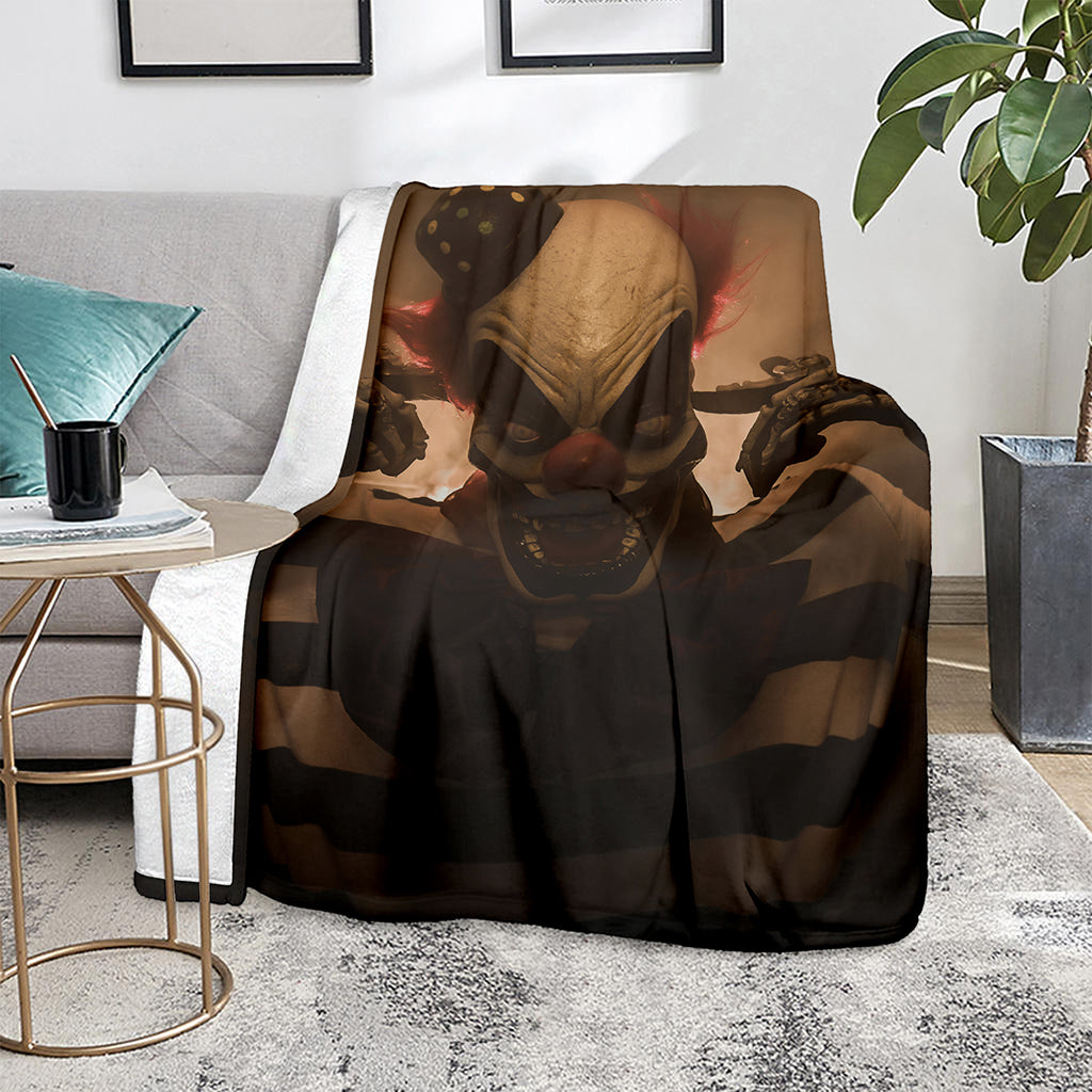 Scary Clown Print Blanket