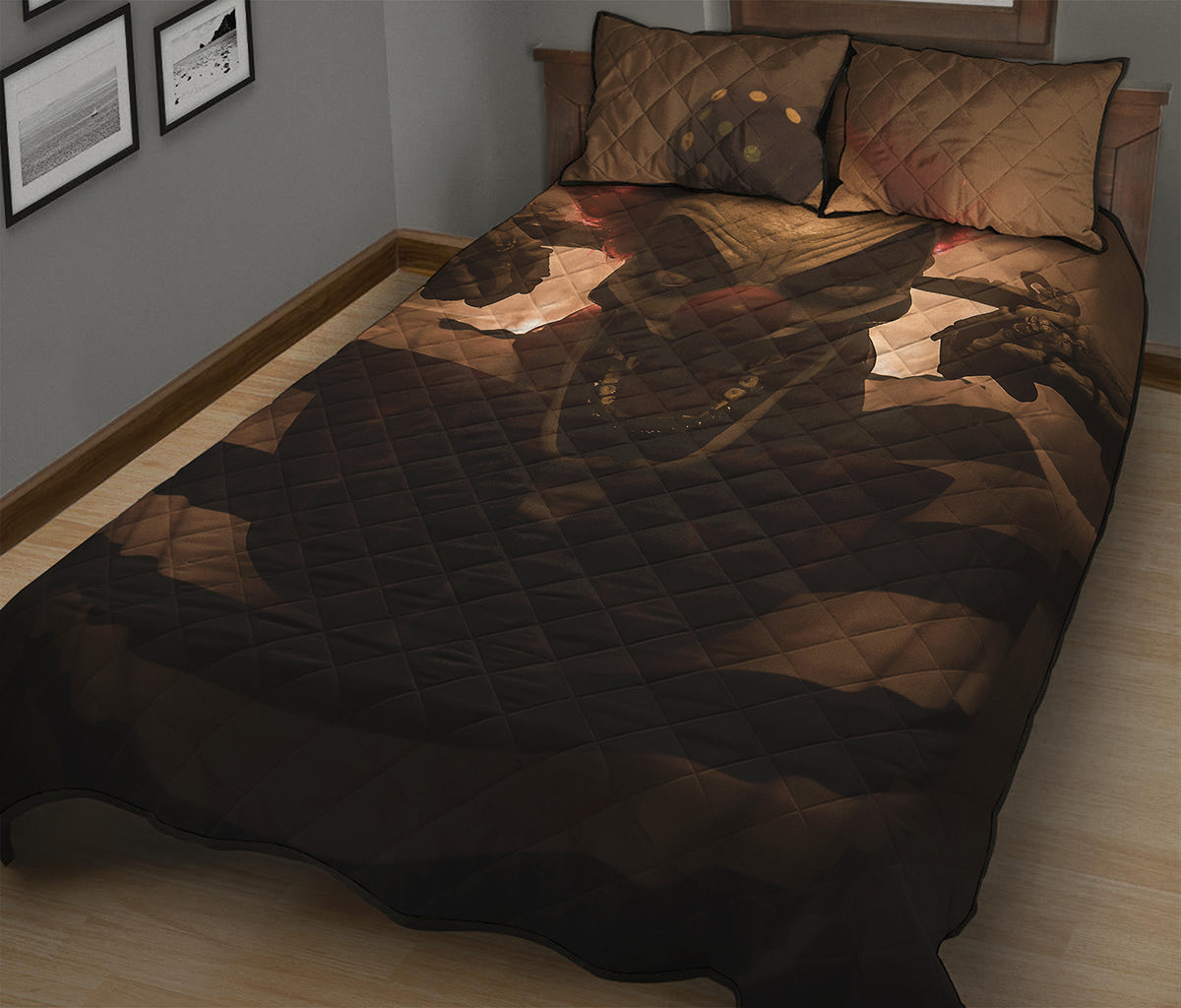 Scary Clown Print Quilt Bed Set