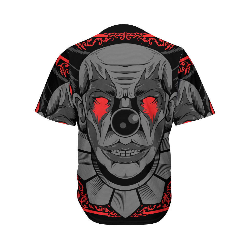 Scary Joker Card Print Men's Baseball Jersey