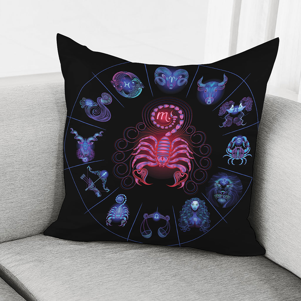 Scorpio And Astrological Signs Print Pillow Cover