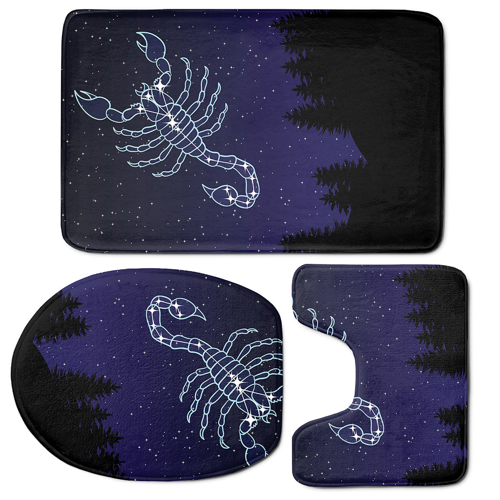 Scorpio Constellation Print 3 Piece Bath Mat Set