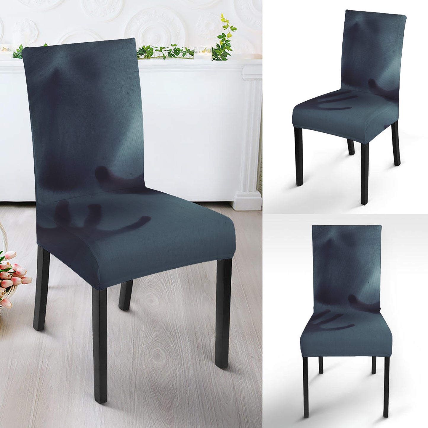 Screaming Horror Ghost 3D Print Dining Chair Slipcover
