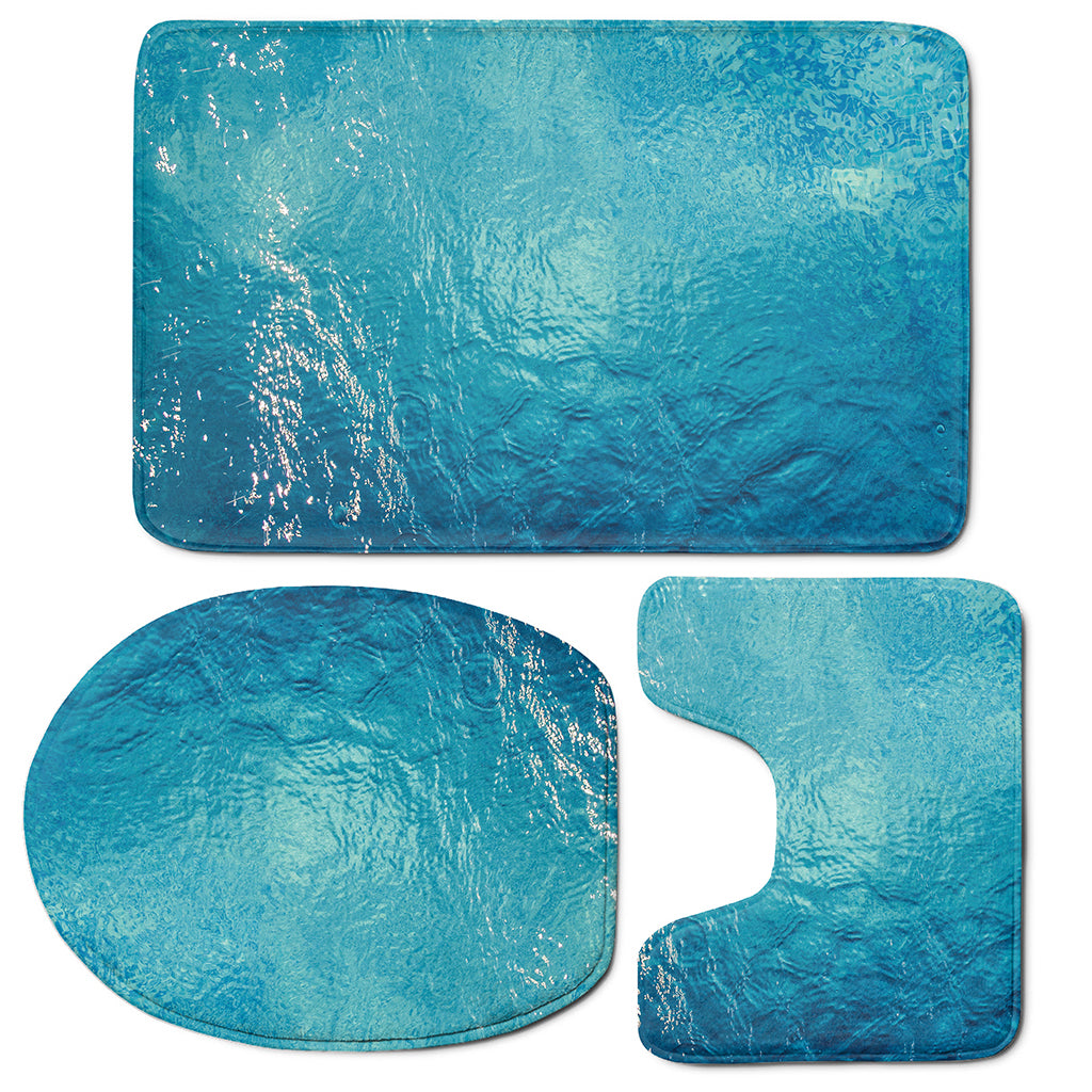 Sea Water Surface Print 3 Piece Bath Mat Set