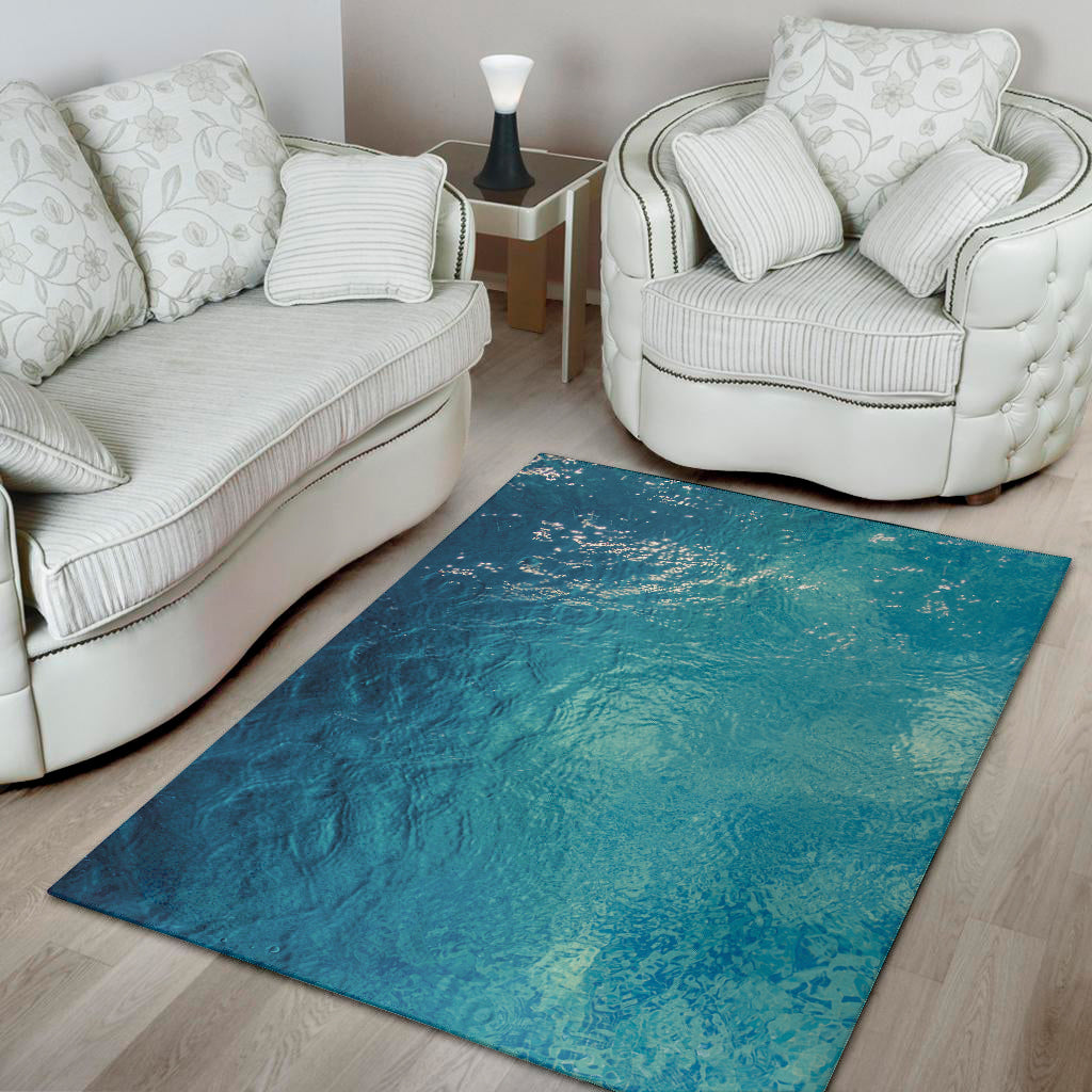 Sea Water Surface Print Area Rug