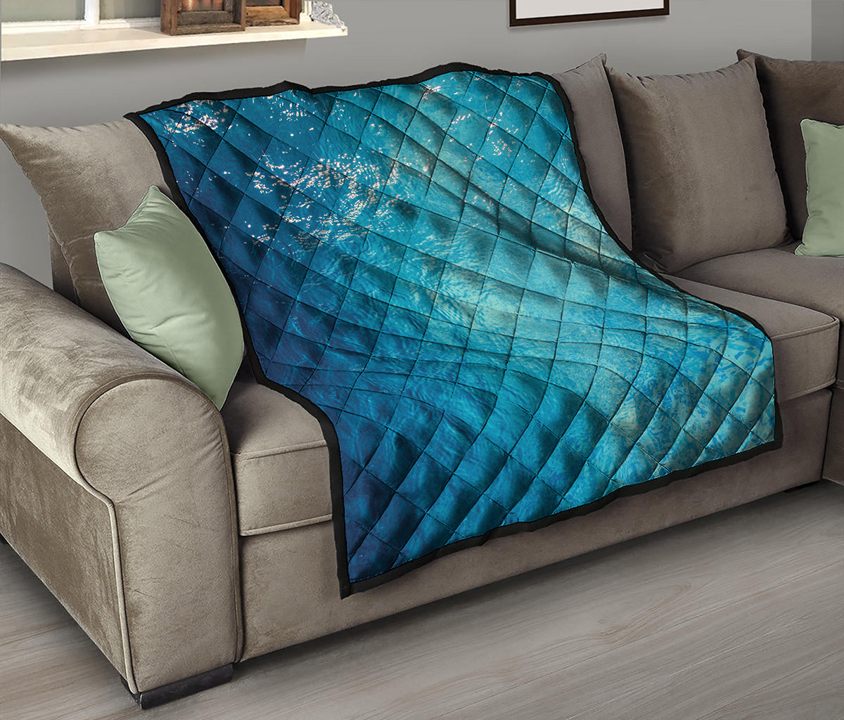 Sea Water Surface Print Quilt