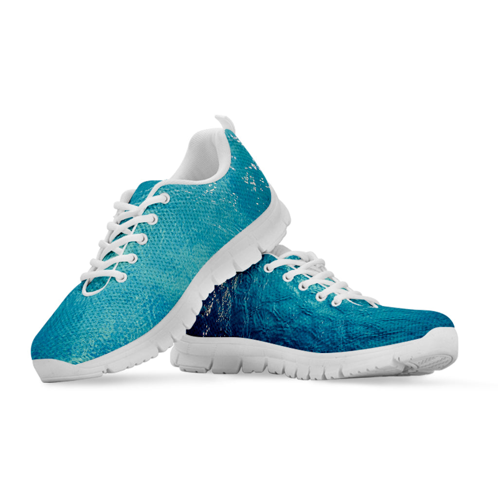 Sea Water Surface Print White Sneakers
