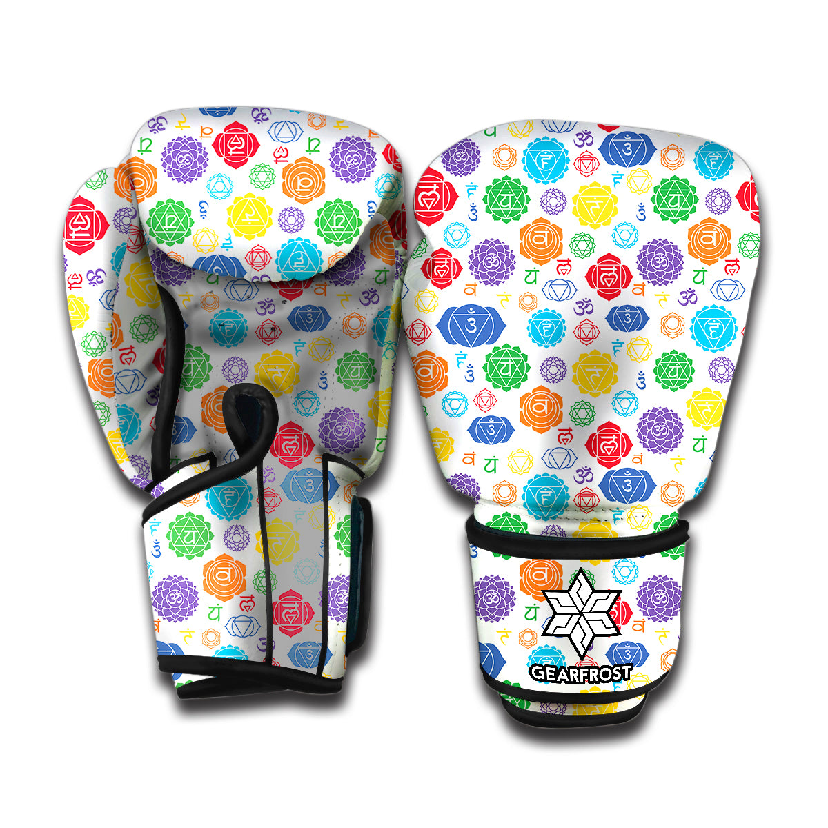 Mandala Sahasrara Chakra Print Boxing Gloves main image 0