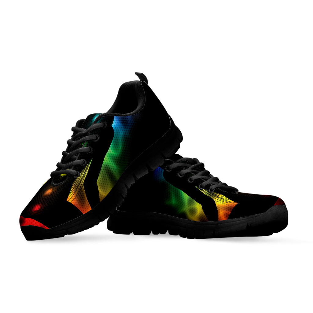 Seven Chakras Aura Print Black Sneakers