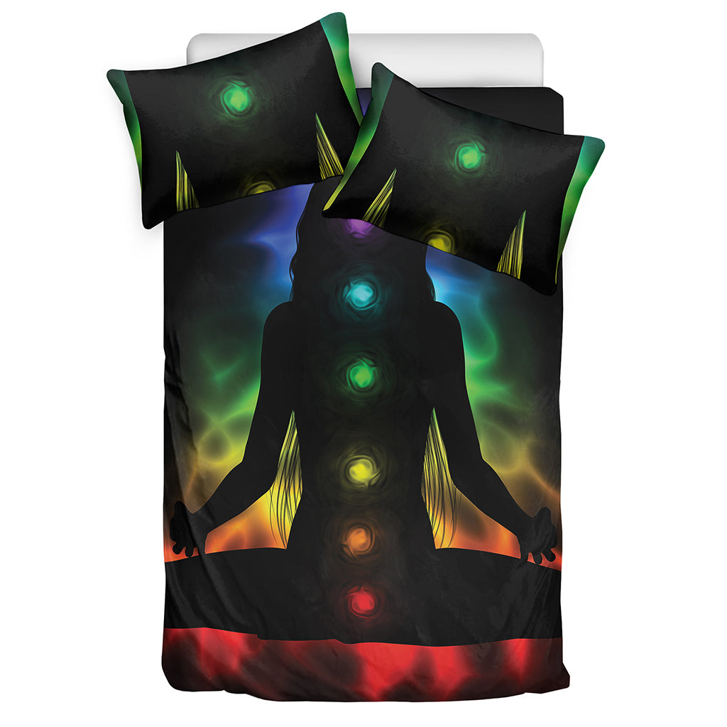 Seven Chakras Aura Print Duvet Cover Bedding Set