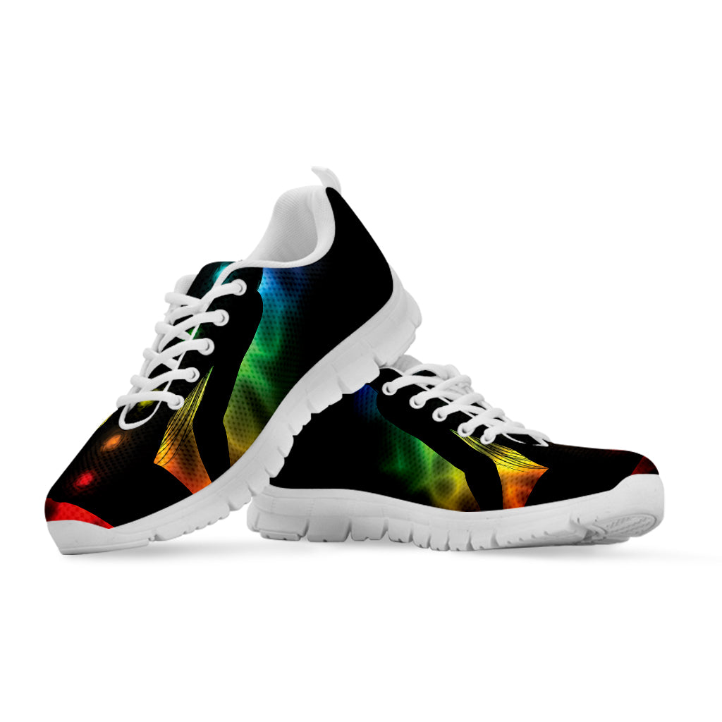 Seven Chakras Aura Print White Sneakers